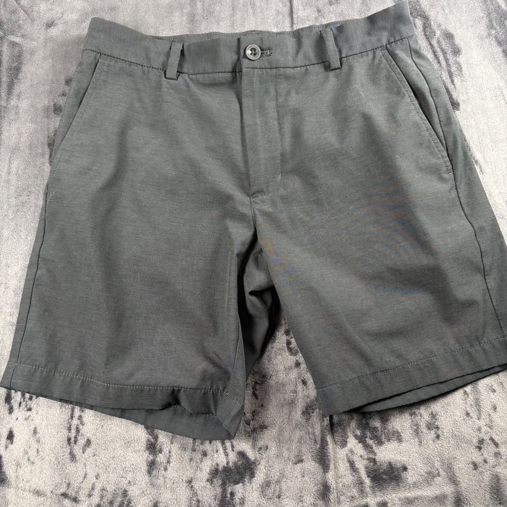 Vineyard Vines Performance Shorts Mens 30 Gray Micro Stripe Golf Active 4825